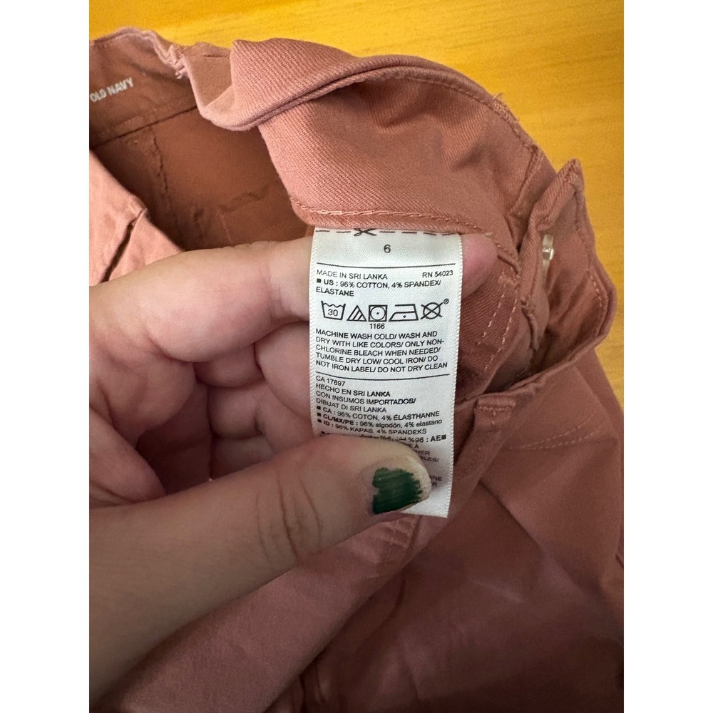 Old Navy Pixie Ankle Pants Womens 6 Mauve Pink Stretch Chino Patch Pocket - Picture 4 of 6